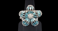 Load image into Gallery viewer, Botanical Ballroom Blue Ring