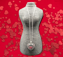 Load image into Gallery viewer, Heartless Heiress Red Heart Necklace and Earrings