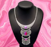 Load image into Gallery viewer, Lunar Enchantment Pink Necklace and Earrings