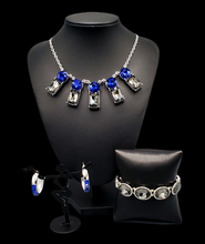 Load image into Gallery viewer, "Celestial Royal" Blue and Gray Jewelry Set