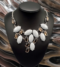Load image into Gallery viewer, Date Night Nouveau Silver and Gray Necklace and Earrings