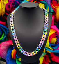 Load image into Gallery viewer, "Vivid Link" Necklace (Two sizes to choose from) Stainless Steel Multi color Necklace