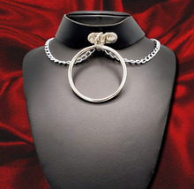 Load image into Gallery viewer, "Chained Up" Black Leather Jewelry Set