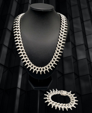 Load image into Gallery viewer, Spiked Up Bling Unisex Stainless Steel Jewelry set