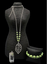 Load image into Gallery viewer, "Roaming The Riverwalk" Green Jewelry Set