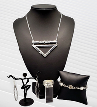Load image into Gallery viewer, Triangulated Twinkle Silver and Bling Custom Set