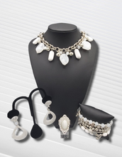 Load image into Gallery viewer, "Winter Canyon" White Jewelry Set