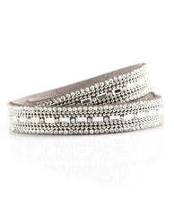 Load image into Gallery viewer, Shimmer and Sass Silver Double Wrap Bracelet