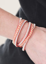 Load image into Gallery viewer, I BOLD You SO Orange Coral Double Wrap Bracelet