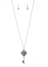 Load image into Gallery viewer, "Got It On Lock" BLUE Necklace and Earrings