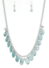 Load image into Gallery viewer, Vintage Gardens Blue and Silver Necklace and Earrings