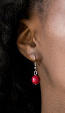 Load image into Gallery viewer, Flirtatiously Florida Red and Silver Necklace and Earrings