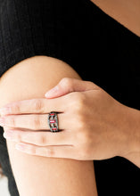 Load image into Gallery viewer, Noble Nova Gunmetal and Red Bling Ring