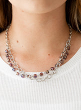 Load image into Gallery viewer, Block Party Princess Purple Necklace and Earrings
