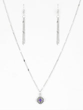 Load image into Gallery viewer, Follow Your Compass Purple Necklace and Earrings