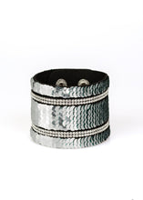 Load image into Gallery viewer, MERMAID Service Green/Silver Sequin Wrap Bracelet
