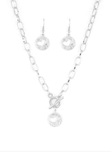 Load image into Gallery viewer, Heartbeat Retreat Silver and Bling Necklace and Earrings