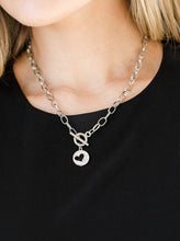Load image into Gallery viewer, Heartbeat Retreat Silver and Bling Necklace and Earrings