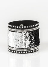 Load image into Gallery viewer, "Flip the Script" Black Sequin Wrap Bracelet