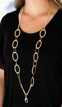 Load image into Gallery viewer, Glimmer Goals Gold Lanyard and Earrings