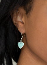 Load image into Gallery viewer, Heart Song Green Lanyard and Earrings