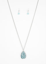Load image into Gallery viewer, Gleaming Gardens Blue and Silver Necklace and Earrings