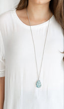 Load image into Gallery viewer, Gleaming Gardens Blue and Silver Necklace and Earrings