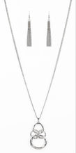 Load image into Gallery viewer, Courageous Contour Silver Necklace and Earrings