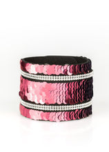 Load image into Gallery viewer, "MERMAID Service" Pink/Blue Sequin Wrap Bracelet