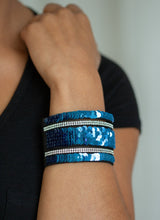Load image into Gallery viewer, "MERMAID Service" Pink/Blue Sequin Wrap Bracelet