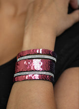 Load image into Gallery viewer, "MERMAID Service" Pink/Blue Sequin Wrap Bracelet