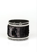 Load image into Gallery viewer, Flip the Script PINK/BLACK Sequin Wrap Bracelet