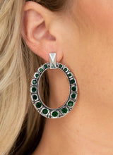 Load image into Gallery viewer, All For Glow Green and Silver Bling Earrings