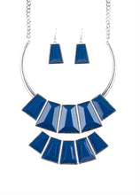 Load image into Gallery viewer, Lions, TIGRESS, and Bears Blue Necklace and Earrings