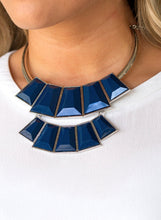 Load image into Gallery viewer, Lions, TIGRESS, and Bears Blue Necklace and Earrings