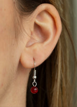 Load image into Gallery viewer, Because Of The Brave Red and Silver Necklace and Earrings