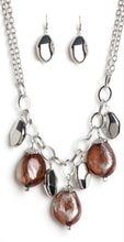 Load image into Gallery viewer, Looking Glass Glamorous Brown Necklace and Earrings