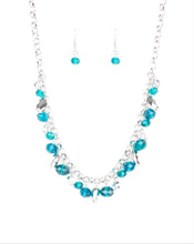 Load image into Gallery viewer, Downstage Dazzle Blue Necklace and Earrings