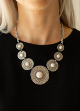 Load image into Gallery viewer, Tiger Trap White Necklace and Earrings