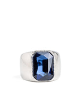 Load image into Gallery viewer, Scholar Men's/Unisex Blue and Silver Ring