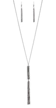 Load image into Gallery viewer, Towering Twinkle Shiny Black Tassel Necklace
