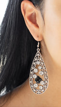 Load image into Gallery viewer, Drop-Dead Dazzle Black and Bling Earrings