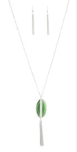 Load image into Gallery viewer, Tranquility Trend Green Necklace and Earrings