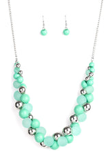 Load image into Gallery viewer, Bubbly Brilliance Green Necklace and Earrings
