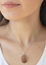 Load image into Gallery viewer, Icy Opalescence Brown and Silver Necklace and Earrings
