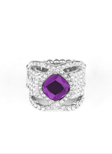Load image into Gallery viewer, Triple Crown Twinkle Purple Bling Ring