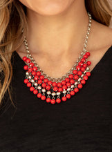 Load image into Gallery viewer, Jubilant Jingle Red Necklace and Earrings