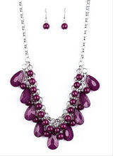 Load image into Gallery viewer, Endless Effervescence Purple Necklace and Earrings