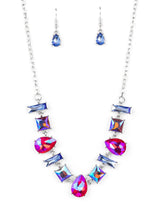 Load image into Gallery viewer, "Interstellar Ice" Multicolor Necklace and Earrings