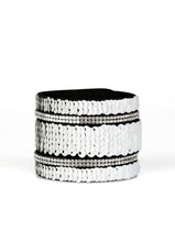 Load image into Gallery viewer, Flip Your Colors White/Multicolored Sequin Wrap Bracelet